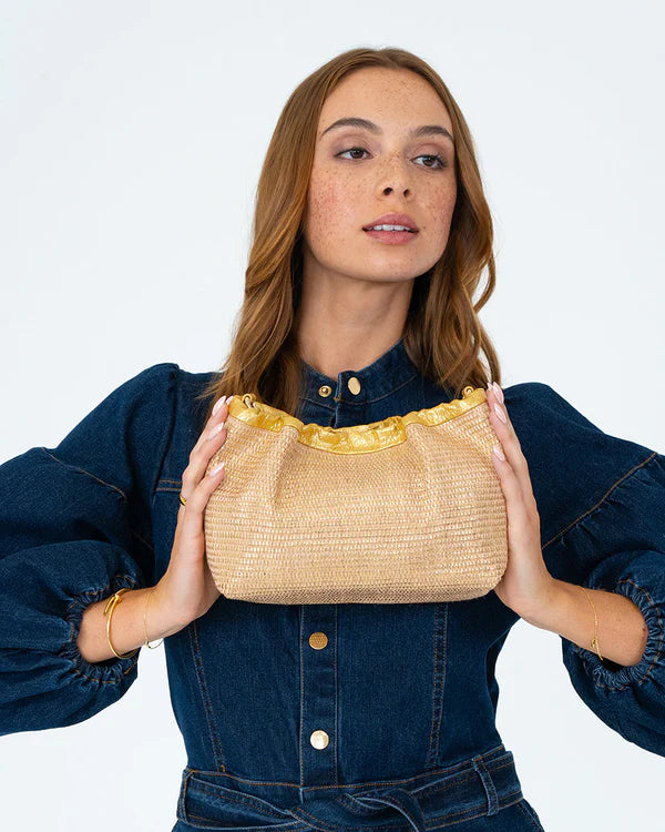MONTY BAG in Gold Weave by Elms and King