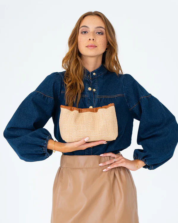 MONTY BAG in Tan Weave by Elms and King