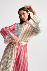 Neottia Dress in Peony Stripe by Aston Studio