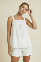 NINA LINEN CAMI in White from Lola Australia