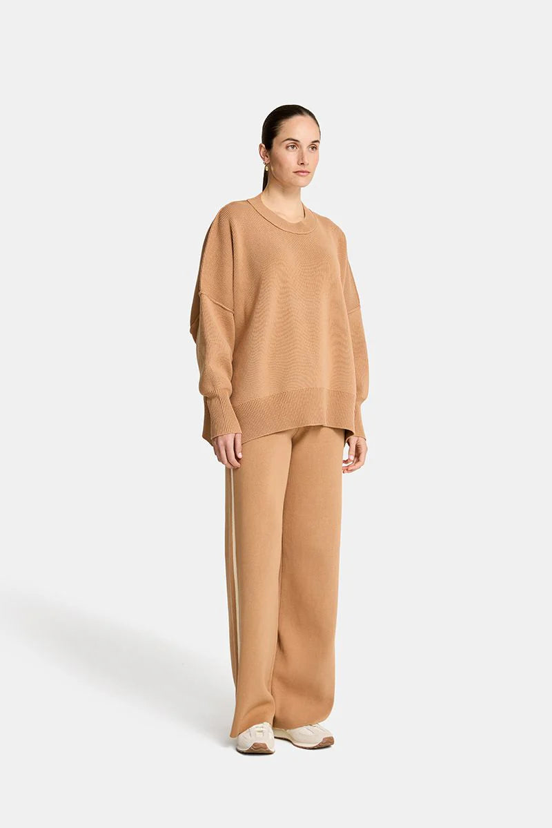 NATASHA SWEAT TOP in Camel by Arlington Milne