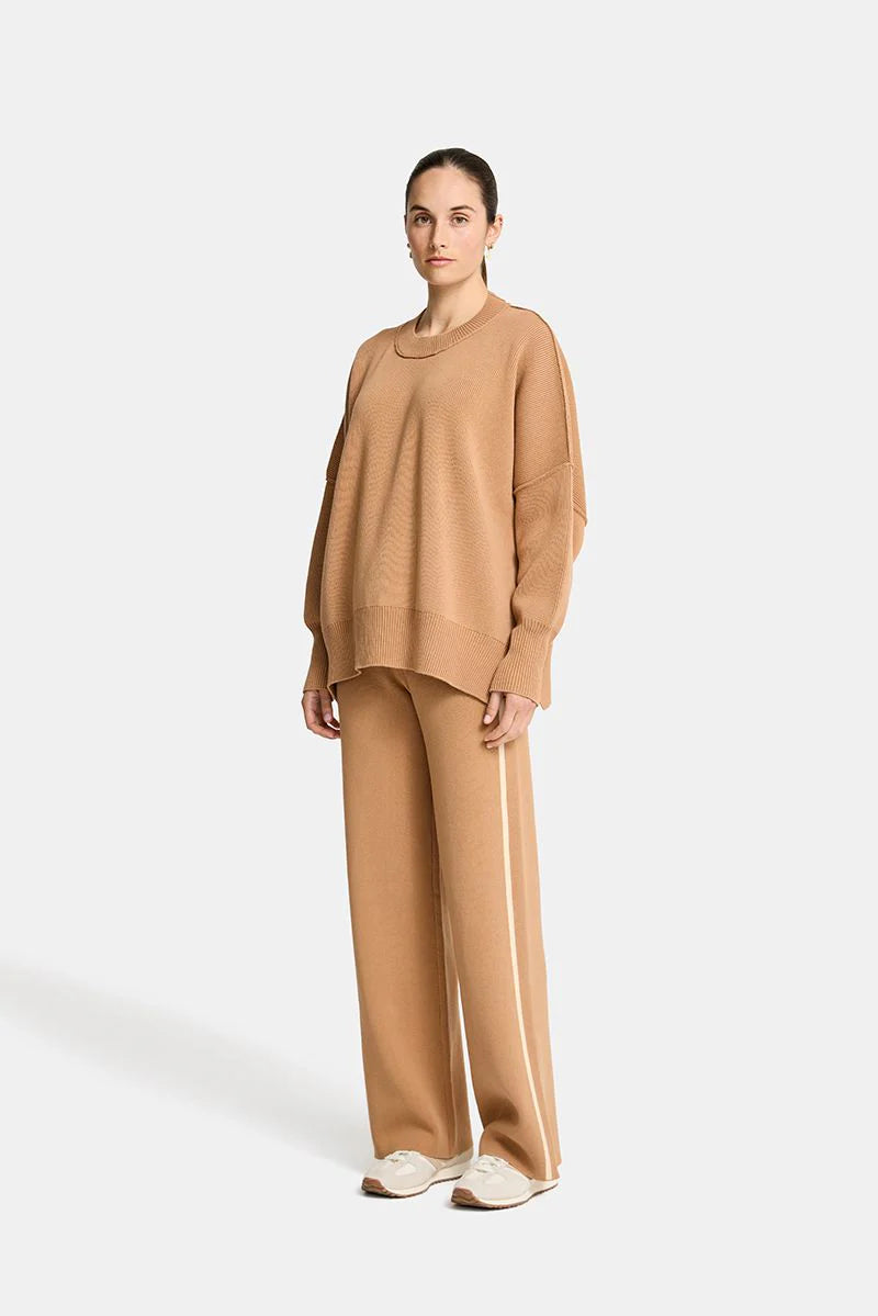 NATASHA SWEAT TOP in Camel by Arlington Milne