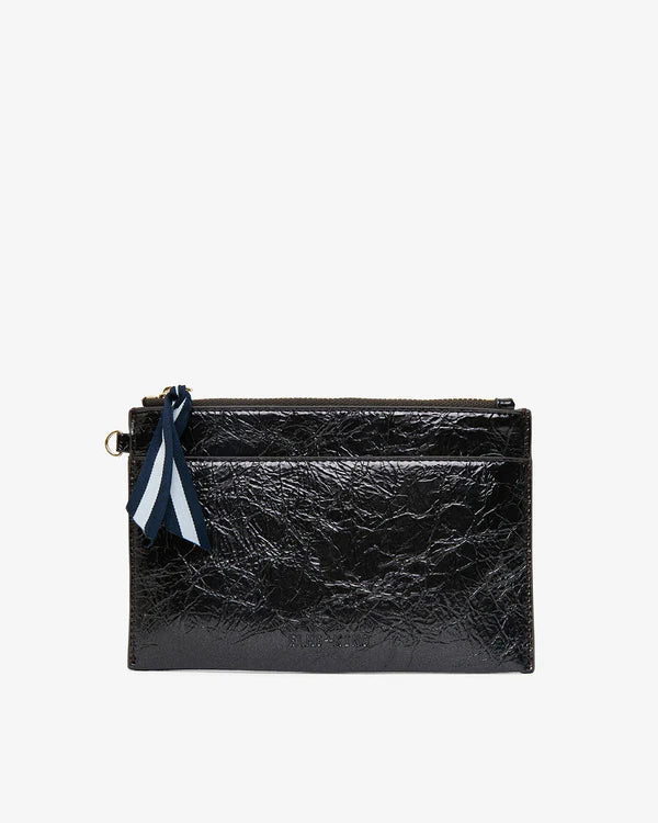 NEW YORK COIN PURSE in Charcoal Crinkle by Elms and King