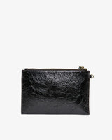 NEW YORK COIN PURSE in Charcoal Crinkle by Elms and King