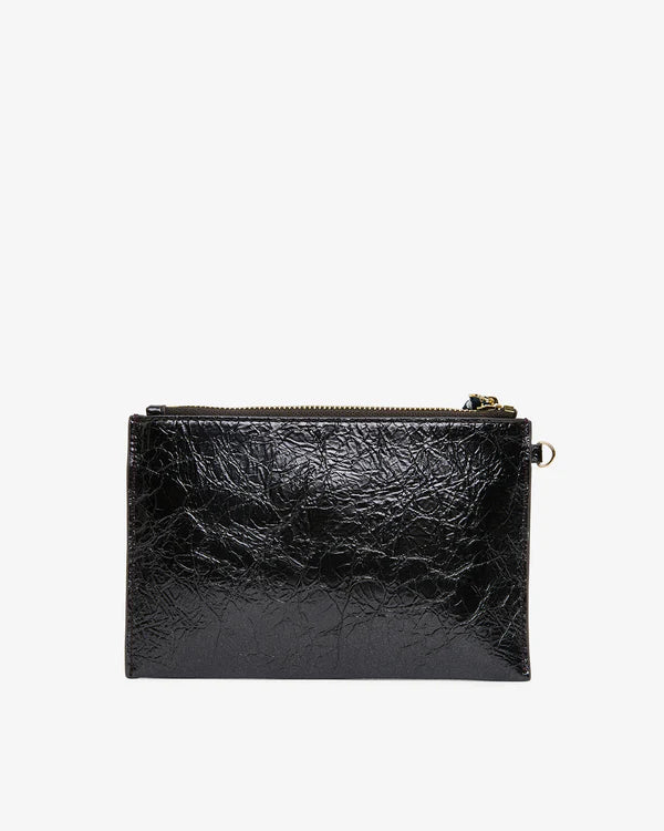 NEW YORK COIN PURSE in Charcoal Crinkle by Elms and King