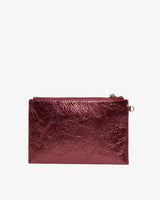 NEW YORK COIN PURSE in Plum Crinkle by Elms and King