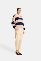 NICOLE SWEATER in Navy and Blush by Arlington Milne