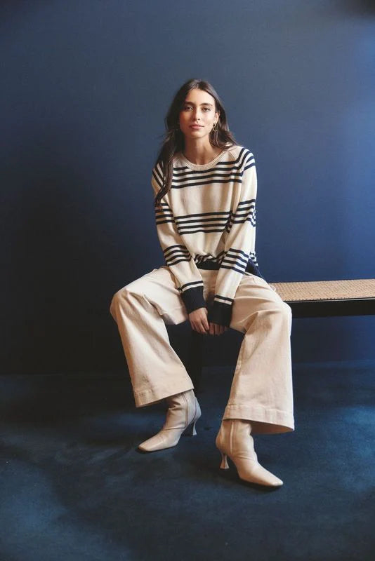 Alessandra CASCADE SWEATER in Ivory