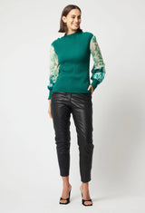 DYNASTY MERINO WOOL KNIT in Jade from Oncewas