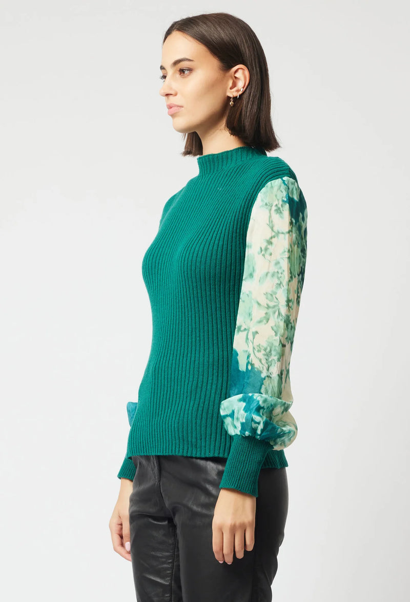 DYNASTY MERINO WOOL KNIT in Jade from Oncewas