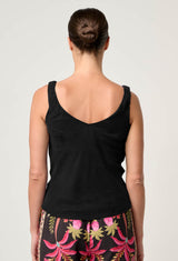 DELRAY REVERSIBLE CUPRO CAMI in Black from Oncewas