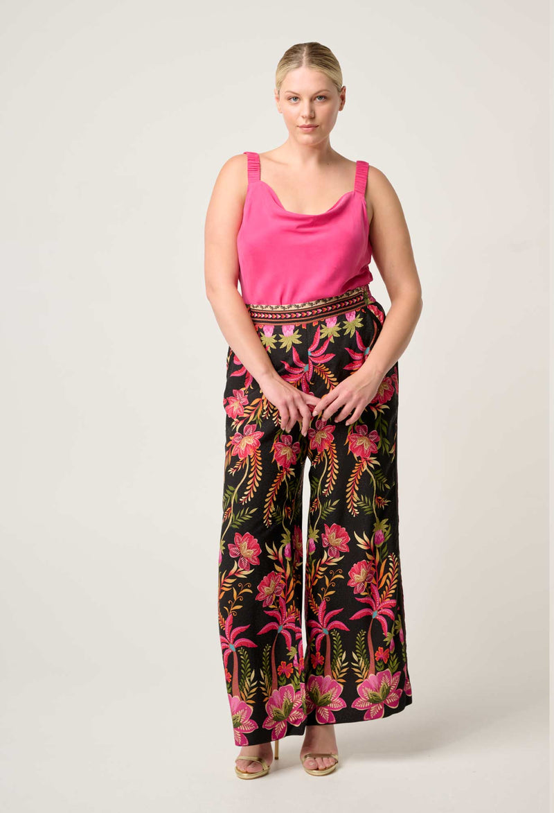 DELRAY REVERSIBLE CUPRO CAMI in Celosia Pink from Oncewas