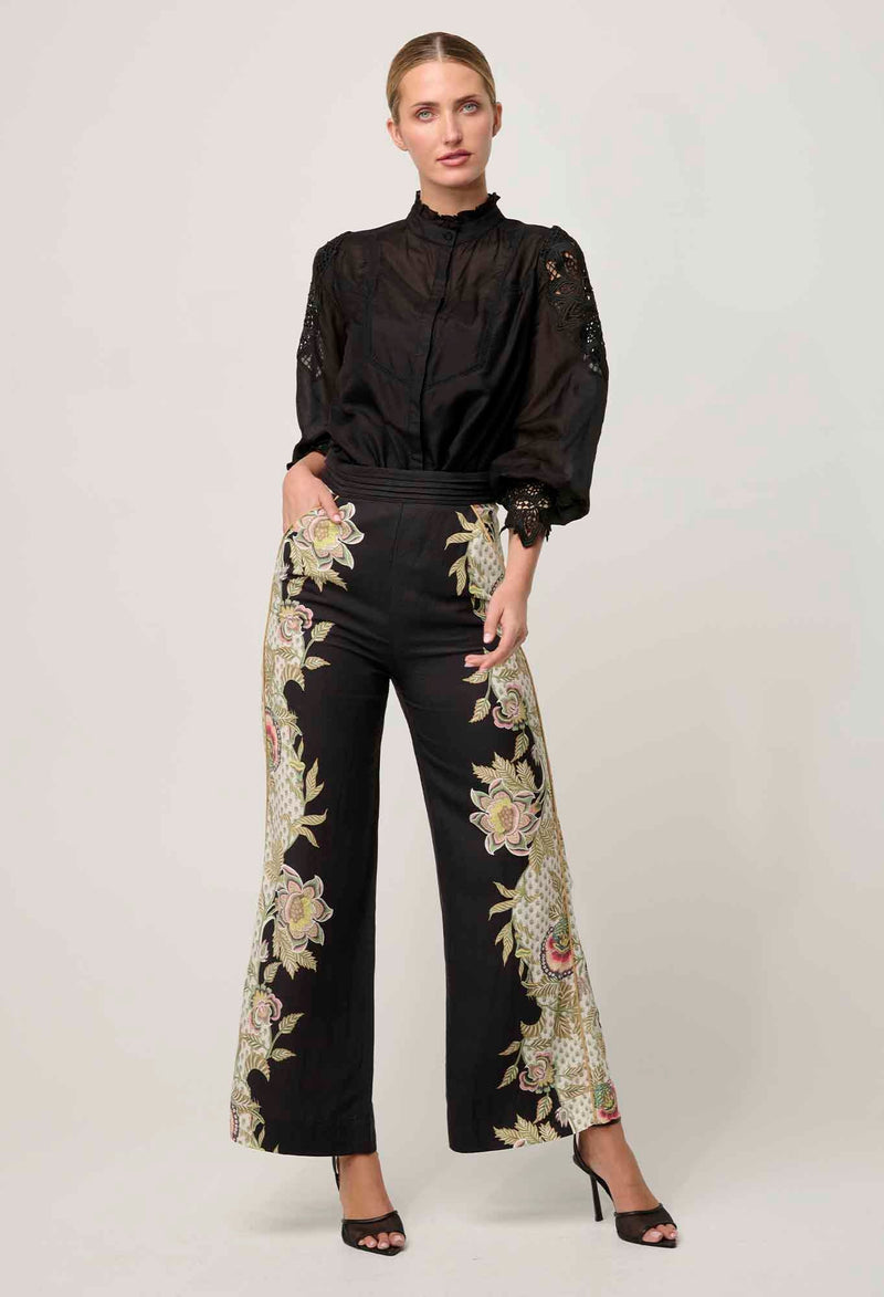 SEVILLA COTTON SILK SHIRT in Onyx from Oncewas