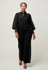SEVILLA COTTON SILK SHIRT in Onyx from Oncewas