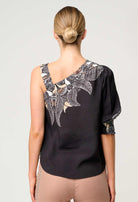 TAHANI ONE SLEEVE TOP | Onyx Casablanca - Darling & Domain