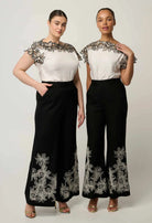 ELEANOR CUPRO BLEND WIDE NECK TOP in Ivory from Oncewas