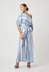 POSITANO VISCOSE PANT in Sorrento Stripe from Oncewas