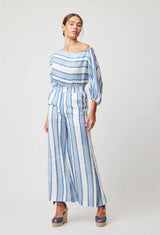 POSITANO VISCOSE PANT in Sorrento Stripe from Oncewas