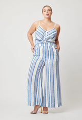 POSITANO VISCOSE PANT in Sorrento Stripe from Oncewas