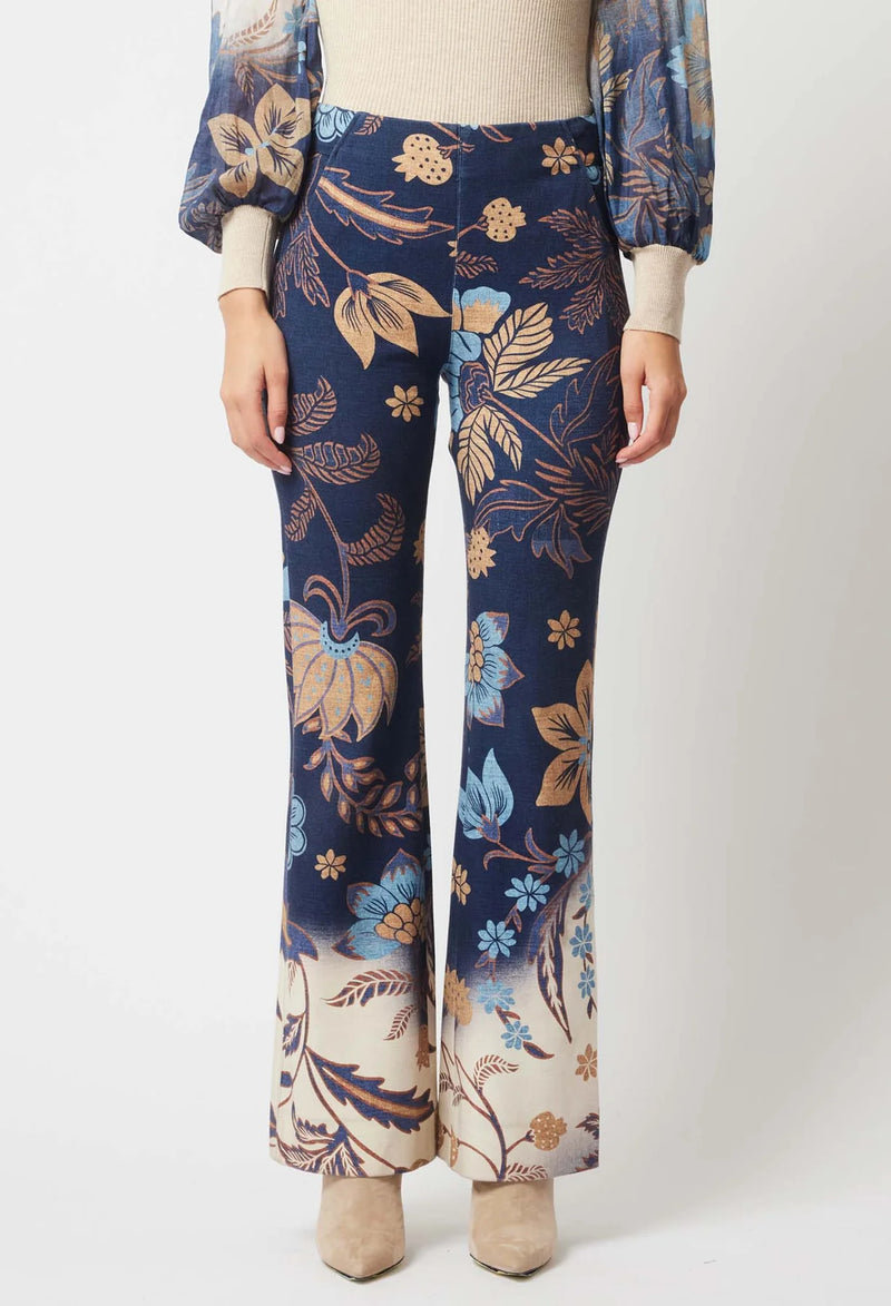 GETTY PONTE PANT in Lotus Flower from Oncewas