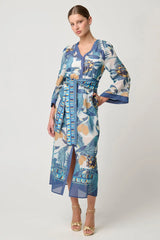 KIMONA COTTON SILK COAT DRESS in Tukano from Oncewas