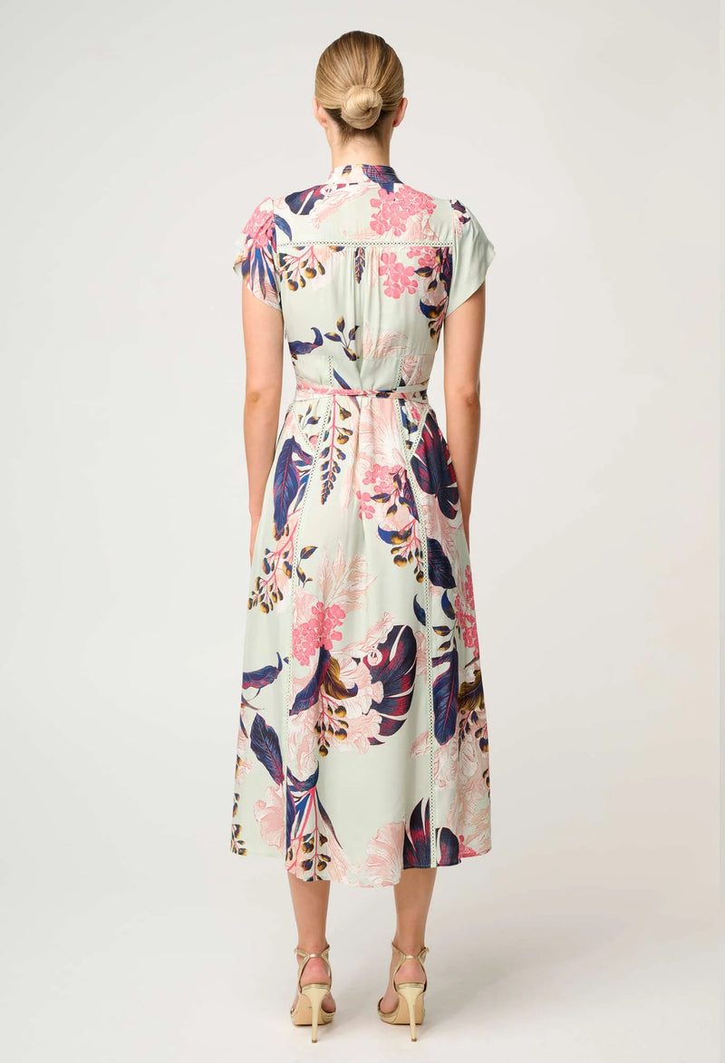 MAYSA VISCOSE DRESS in Oasis Flora from Oncewas