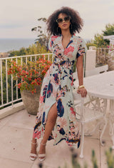 MAYSA VISCOSE DRESS in Oasis Flora from Oncewas