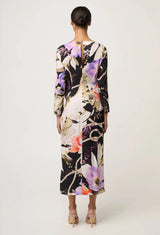 JAYDEN CUPRO VISCOSE STRETCH DRESS in Tangled Blossom from Oncewas