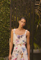 DELRAY REVERSIBLE CUPRO CAMI in Plume Blossom Print from Once Was