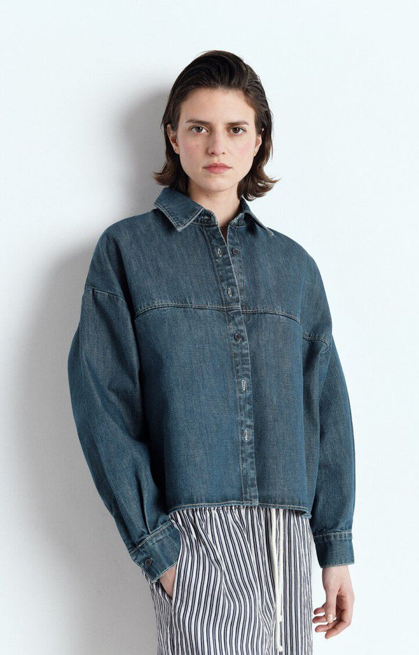 OZYR DENIM SHIRT OZY06A | Medium Green Cast