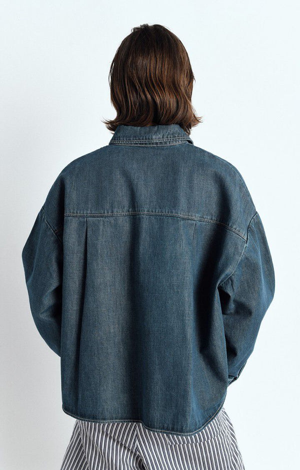 OZYR DENIM SHIRT OZY06A | Medium Green Cast