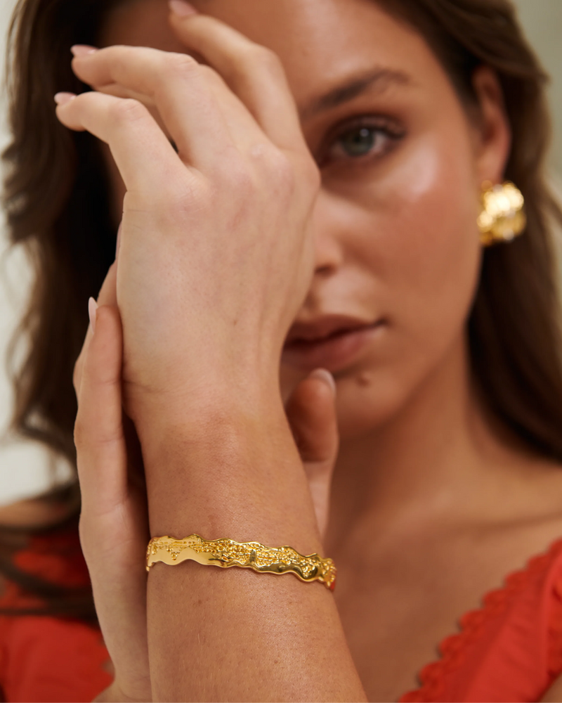 ODYSSEY CUFF BRACELET in Gold by Ornare the Label