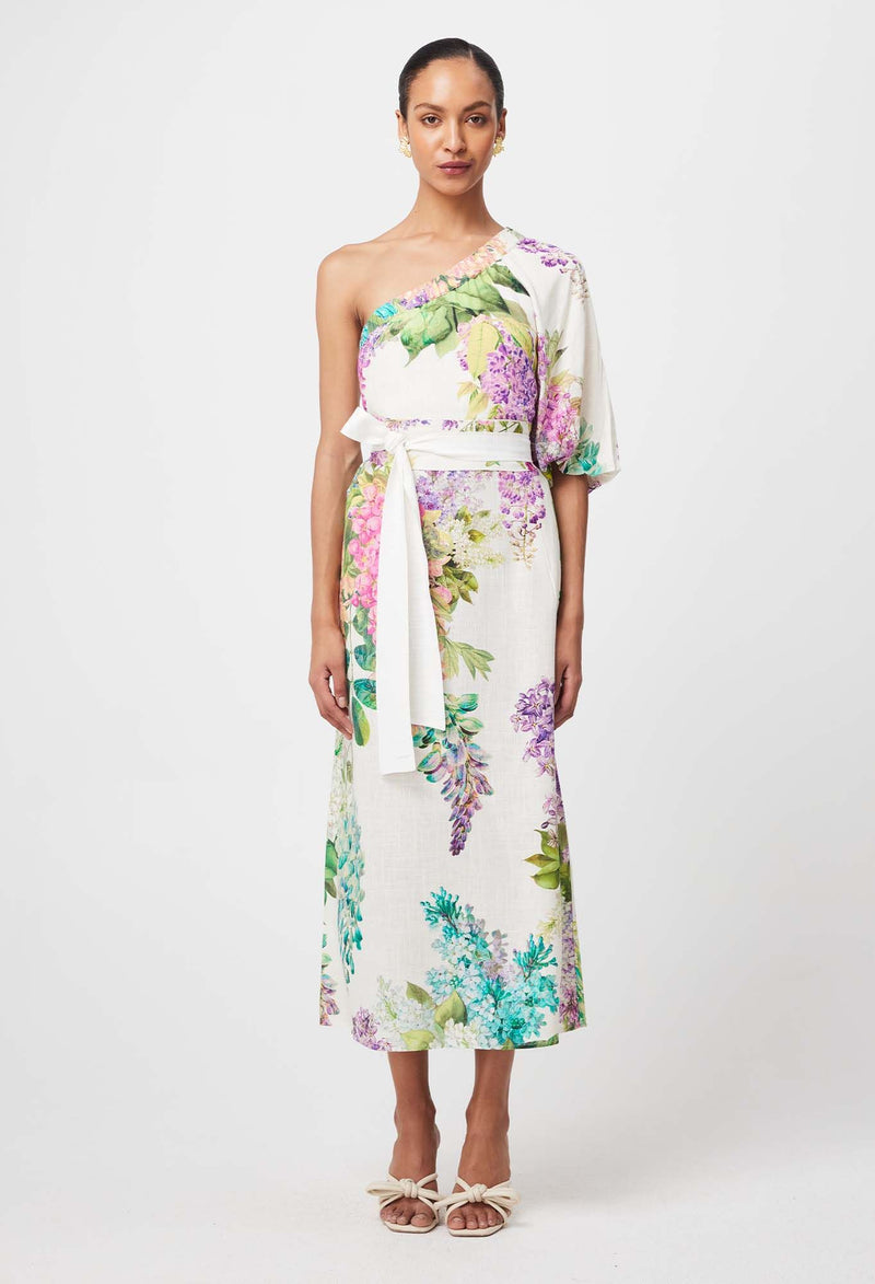 BAHIA LINEN VISCOSE DRESS | Wisteria Alba