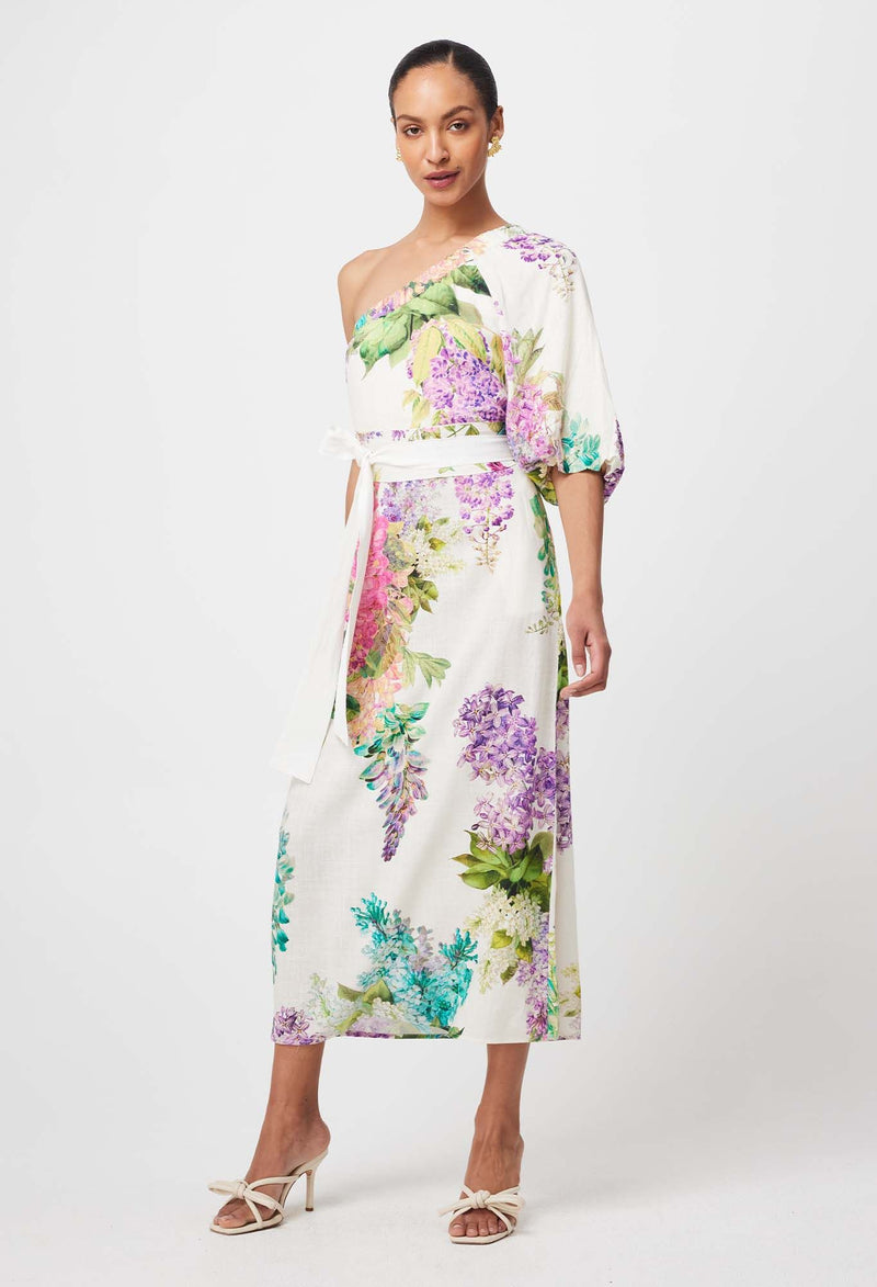 BAHIA LINEN VISCOSE DRESS | Wisteria Alba