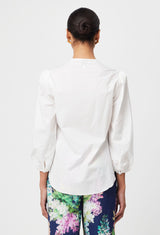 CRISTINA COTTON EMROIDERED BLOUSE | Ivory Bay