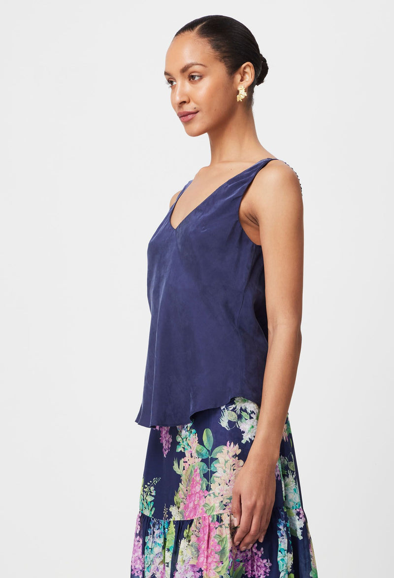 DELRAY REVERSIBLE CUPRO CAMI | Lapis