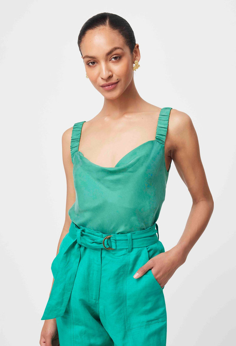 DELRAY REVERSIBLE CUPRO CAMI | Bay Green