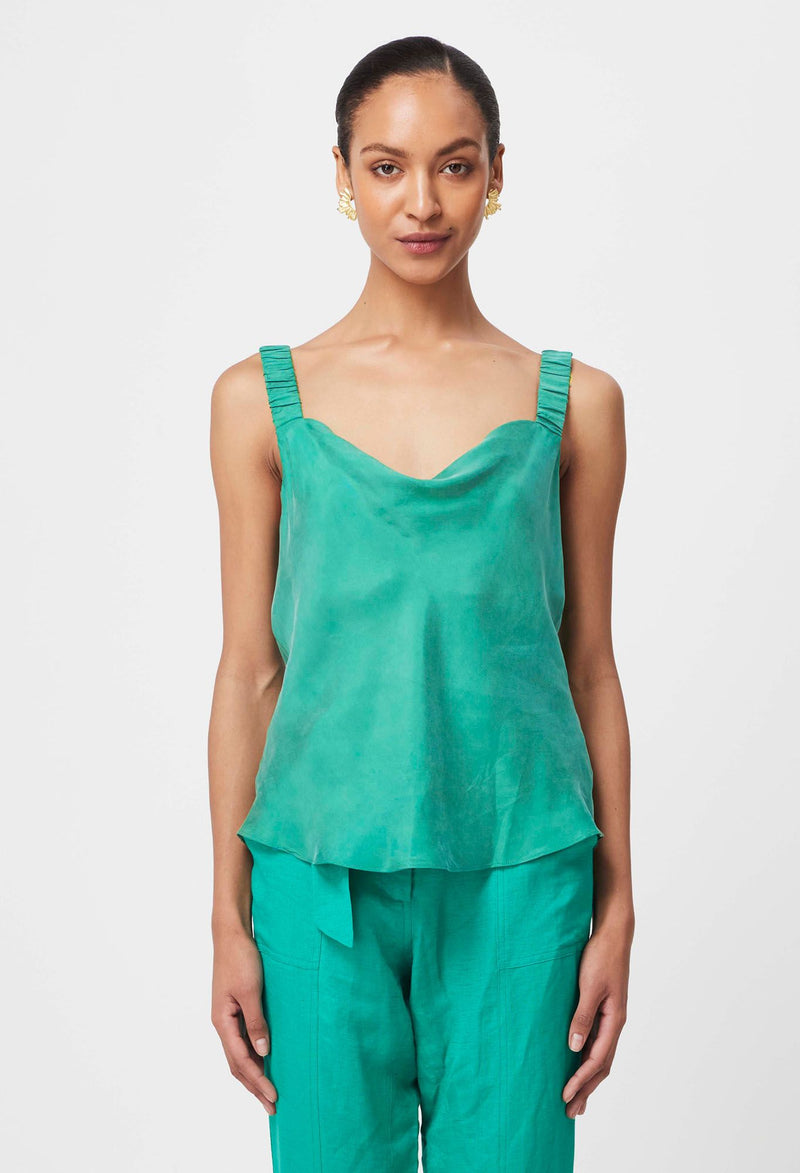 DELRAY REVERSIBLE CUPRO CAMI | Bay Green