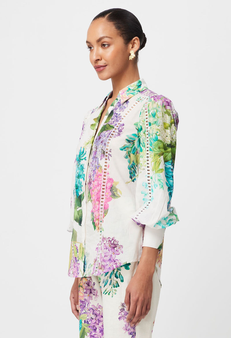 SWANSON EMBROIDERED COTTON VOILE SHIRT | Wisteria Alba