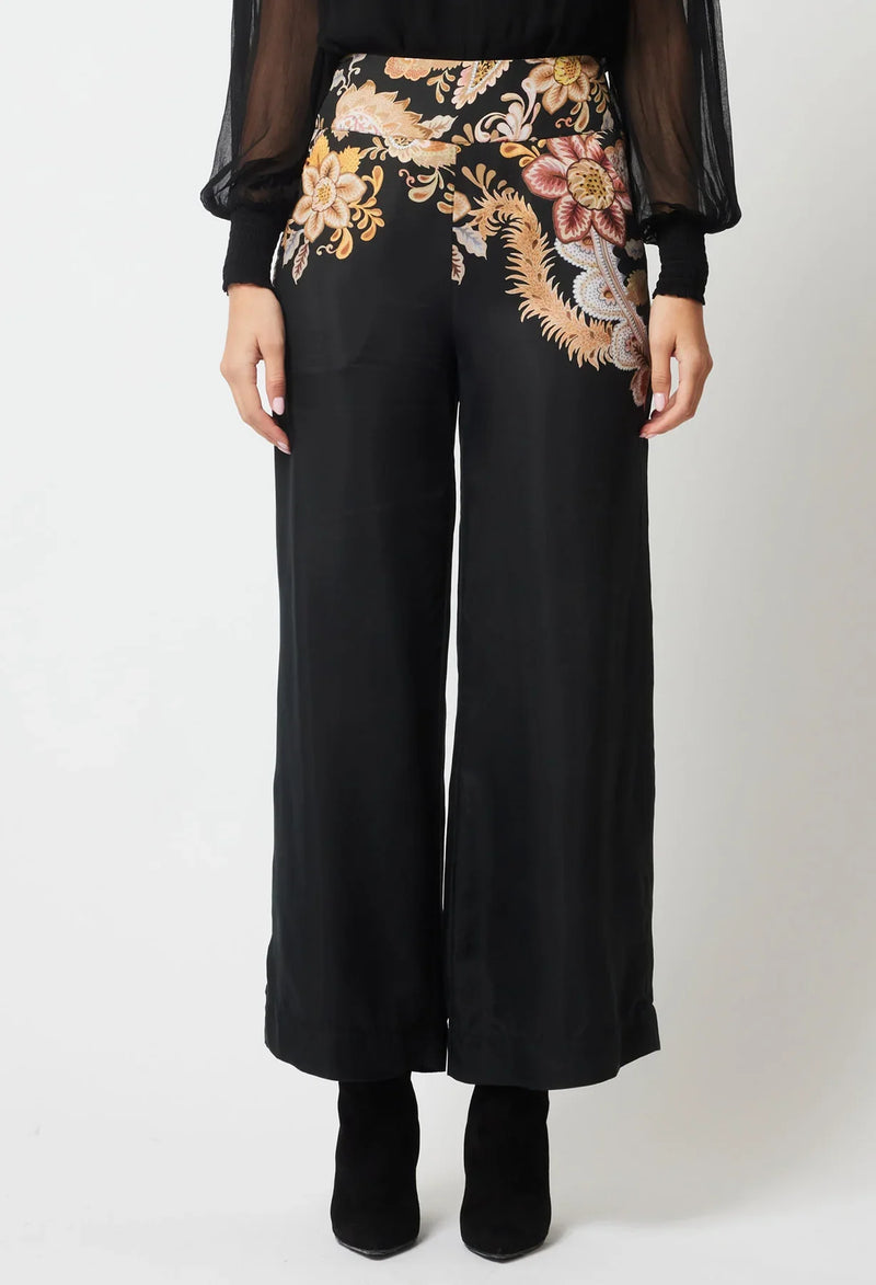 Oncewas Empress Cupro Viscose Pant in Dragon Flower available at Darling and Domain