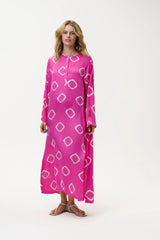 LLEW MAXI DRESS | Atlas Royal Cupro Hot Pink