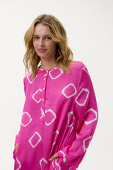 LLEW MAXI DRESS | Atlas Royal Cupro Hot Pink