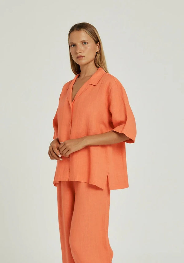 ANGIE SHIRT in Coral by Pippa Ridley