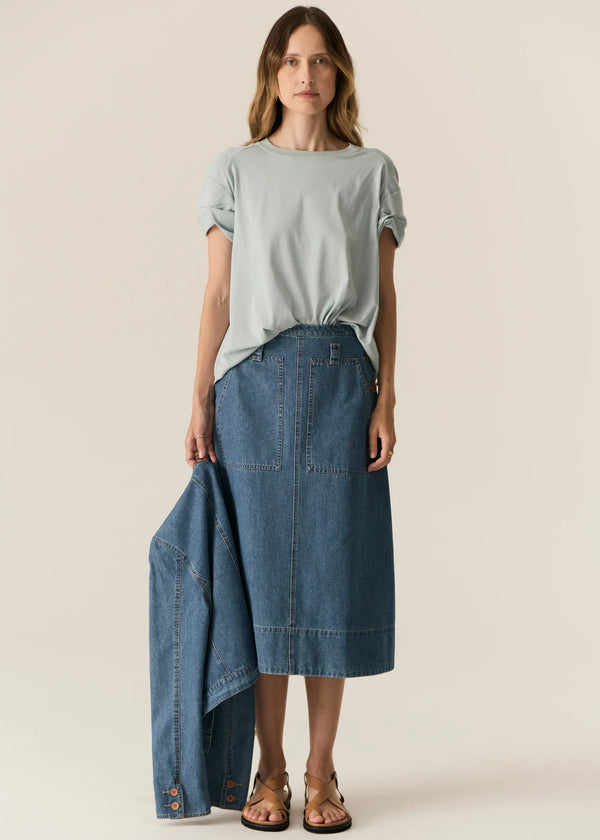CARSEN DENIM SKIRT | Light Wash