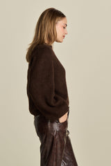 POM CARDIGAN | Brown