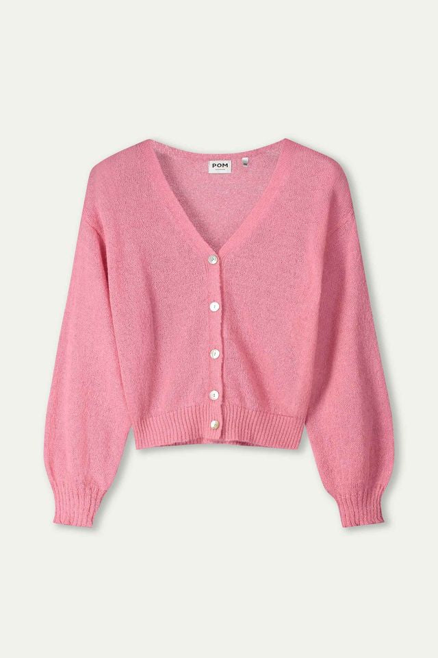 POM CARDIGAN | Raspberry