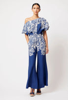 Oncewas Positano Viscose Pant in Nautique Paisley