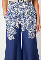Oncewas Positano Viscose Pant in Nautique Paisley