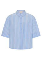AUBIN CAMP SHIRT in Blue Pink by Pol Clothing