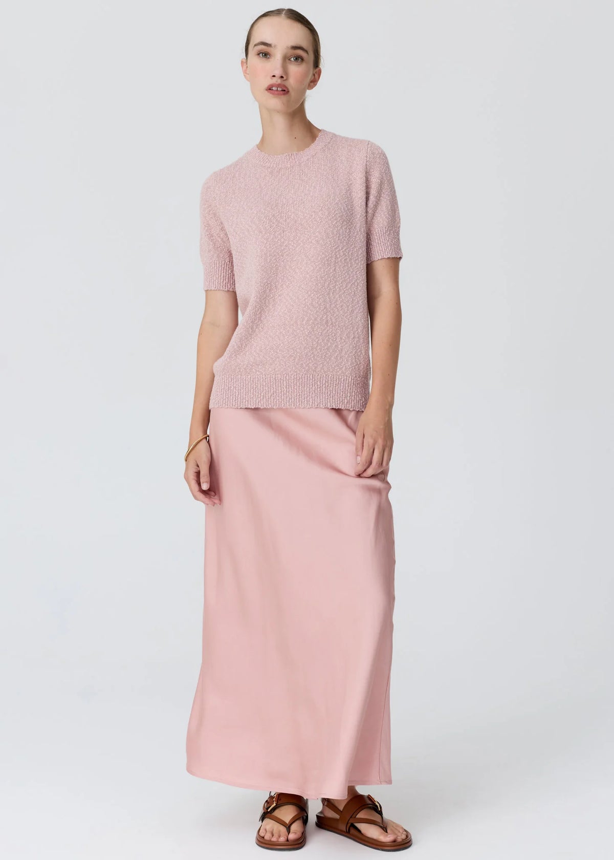 CEDAR LUREX KNIT TOP in Pink + Rose by Pol Clothing